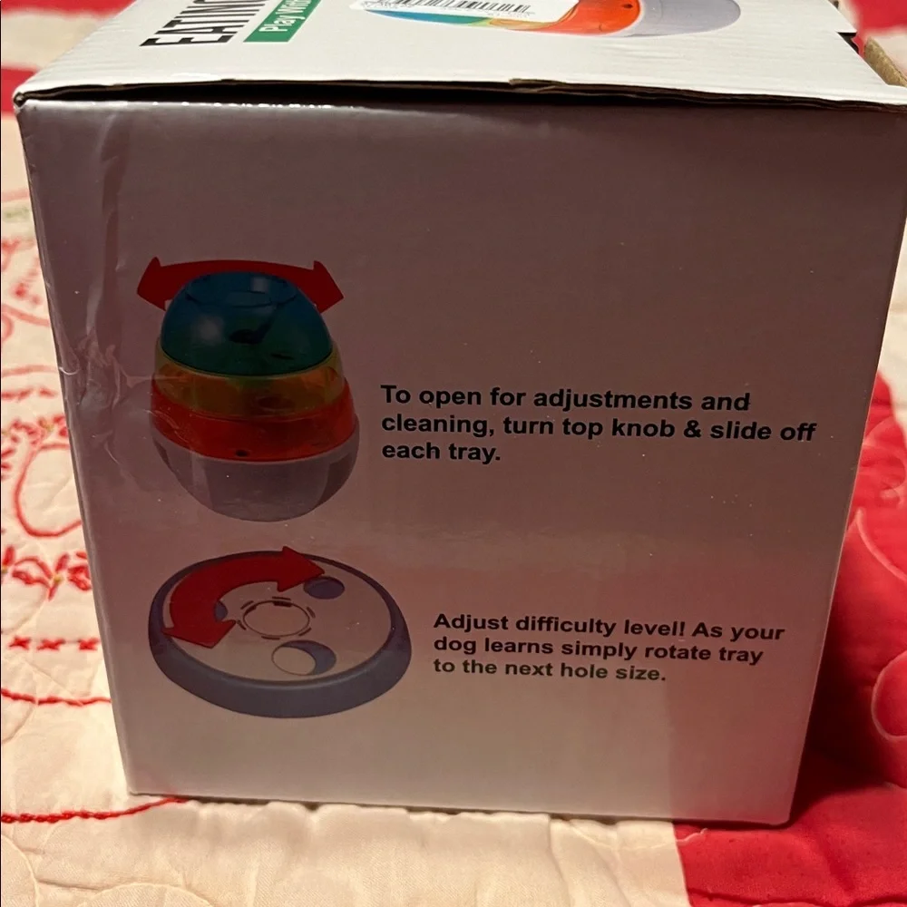 Multi-Color Dog or Cat Food Puzzle Bowl